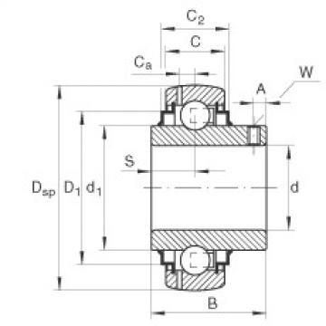 FAG Germany Radial insert ball bearings - GY1100-KRR-B-AS2/V
