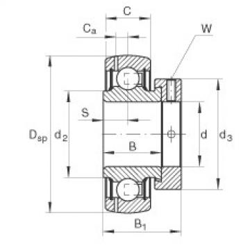 FAG Germany Radial insert ball bearings - GRAE20-XL-NPP-B