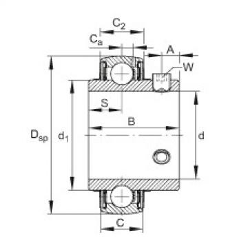 FAG Germany Radial insert ball bearings - UC201