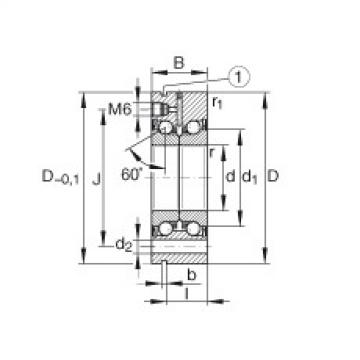 FAG Germany Axial angular contact ball bearings - ZKLF1762-2RS-PE