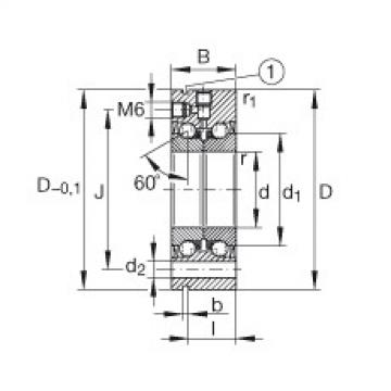 FAG Germany Axial angular contact ball bearings - ZKLF1255-2Z-XL