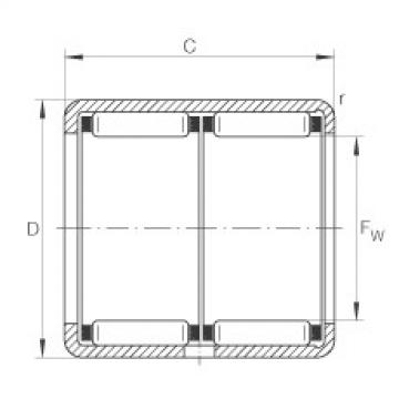 FAG Germany Drawn cup needle roller bearings with open ends - HK2030-ZW