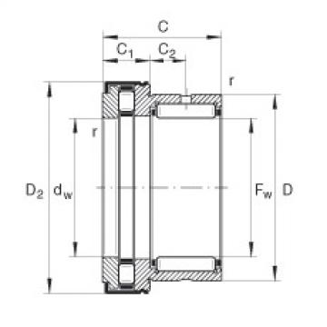 FAG Germany Needle roller/axial cylindrical roller bearings - NKXR25-Z-XL