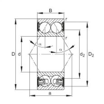 FAG Germany Angular contact ball bearings - 3210-BD-XL-2HRS-TVH