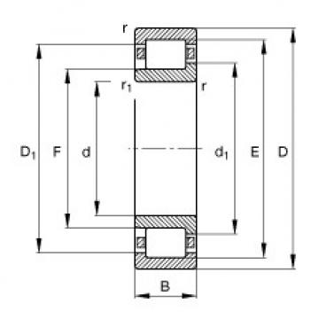 FAG Germany Zylinderrollenlager - NJ406-XL-M1