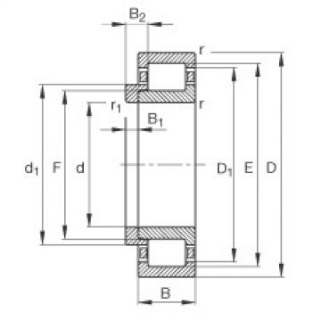 FAG Germany Cylindrical roller bearings - NJ202-E-XL-TVP2 + HJ202-E