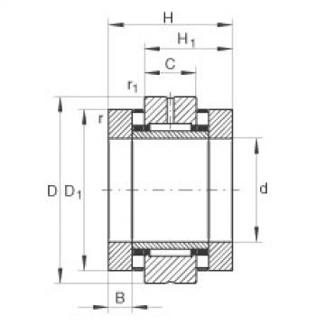 FAG Germany Nadel-Axial-Zylinderrollenlager - ZARN1545-TV