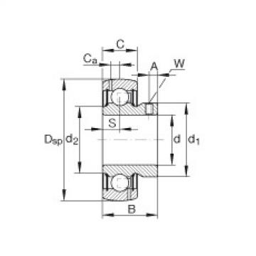 FAG Germany Radial insert ball bearings - GAY010-NPP-B-AS2/V