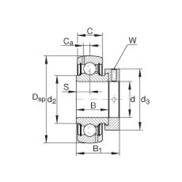 FAG Germany Radial insert ball bearings - GRA010-NPP-B-AS2/V