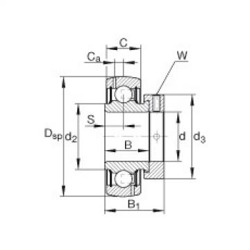 FAG Germany Radial insert ball bearings - GRA103-NPP-B-AS2/V