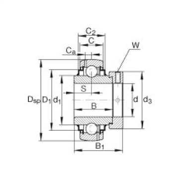 FAG Germany Radial insert ball bearings - G1111-KRR-B-AS2/V