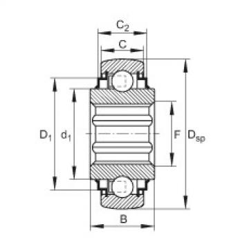 FAG Germany Self-aligning deep groove ball bearings - SK108-210-KRR-B-AH01