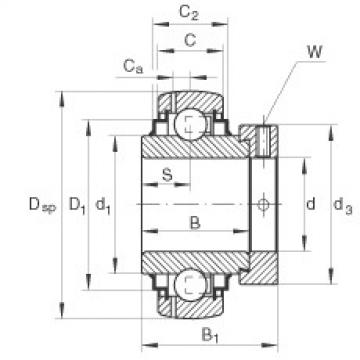 FAG Germany Radial insert ball bearings - GE17-XL-KRR-B