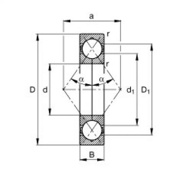 FAG Germany Four point contact bearings - QJ209-XL-TVP