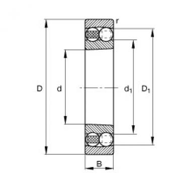 FAG Germany Self-aligning ball bearings - 1216-K-TVH-C3