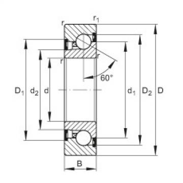 FAG Germany Axial angular contact ball bearings - BSB3572-2Z-SU