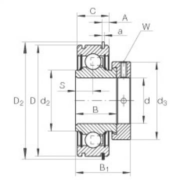 FAG Germany Radial insert ball bearings - RAE40-XL-NPP-NR