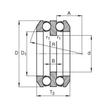 FAG Germany Axial deep groove ball bearings - 54216 + U216