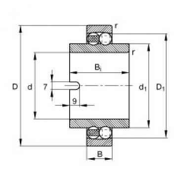 FAG Germany Self-aligning ball bearings - 11208-TVH