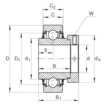 FAG Germany Radial insert ball bearings - E25-XL-KLL