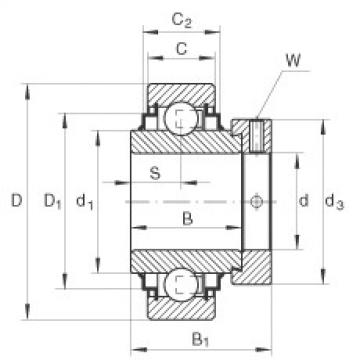 FAG Germany Radial insert ball bearings - E35-XL-KRR