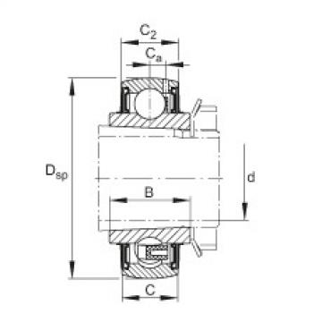 FAG Germany Radial insert ball bearings - UK206