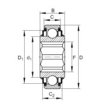 FAG Germany Self-aligning deep groove ball bearings - SK104-207-KRR-L402/70-AH12