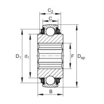 FAG Germany Self-aligning deep groove ball bearings - SK104-208-KTT-B-L402/70-AH10