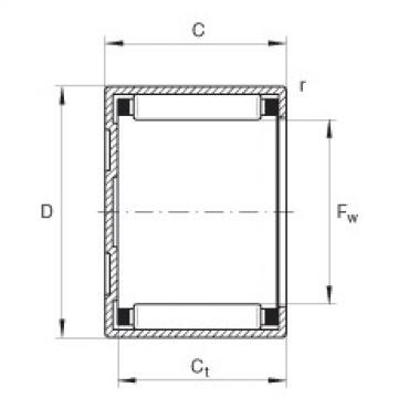 FAG Germany Drawn cup needle roller bearings with closed end - BK4020