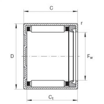 FAG Germany Drawn cup needle roller bearings with closed end - BK2518-RS