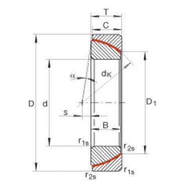 FAG Germany Angular contact spherical plain bearings - GE120-SW