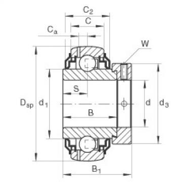 FAG Germany Radial insert ball bearings - GE25-XL-KRR-B-2C