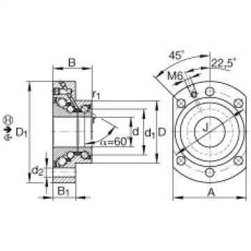 FAG Germany Angular contact ball bearing units - DKLFA30100-2RS