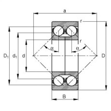 FAG Germany Angular contact ball bearings - 3309-DA