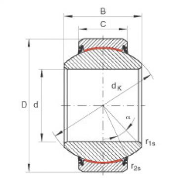 FAG Germany Radial spherical plain bearings - GE90-FW-2RS