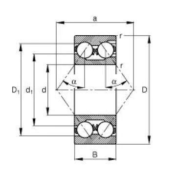 FAG Germany Angular contact ball bearings - 3217