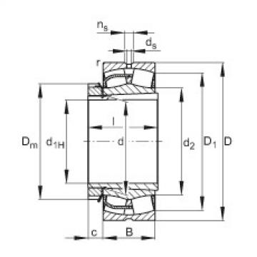 FAG Germany Spherical roller bearings - 22340-BE-XL-K + H2340