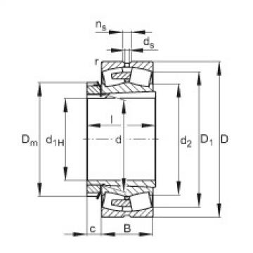 FAG Germany Spherical roller bearings - 22264-BEA-XL-K-MB1 + H3164-HG