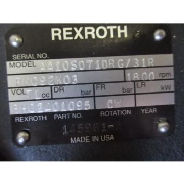 NEW REXROTH HYDRAULIC PUMP AA10S071DRG/31 BH02401095
