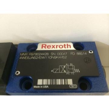 NEW REXROTH HYDRAULIC DIRCTIONAL SOLENOID VALVE R978024428 4WE6JA62/EW110N9K4/62