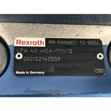 USED REXROTH LFA 40 WEA-71//12 HYDRAULIC VALVE 4WE6D6d/EW110N9K4/62 (O1)