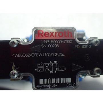 NEW REXROTH R900947390 HYDRAULIC VALVE,4WE6D62/OFEW110N9DK25L,R978912400,BOXZT