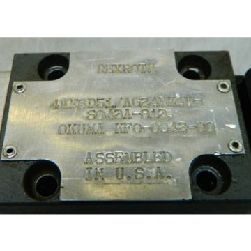 Rexroth / Okuma Hydraulic Valve, 4WE6D51/AG24NK4V-S0-43A-813, Used, WARRANTY