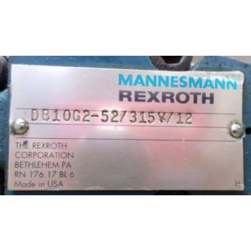Mannesmann Rexroth DB10G2-52/315V/12 Hydraulic Pressure Relief Valve