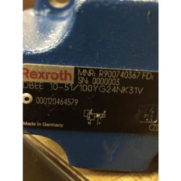 Bosch Rexroth Proportional Relief Valve DBEE 10 Part # R900740367