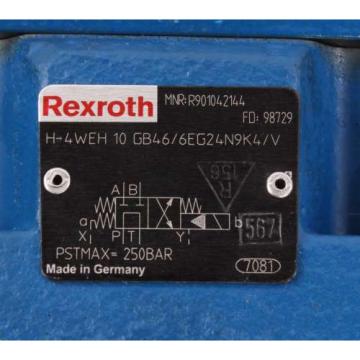 New 4WEH10GB46/6EG24N9K4/V Rexroth Valve MNR: R901042144