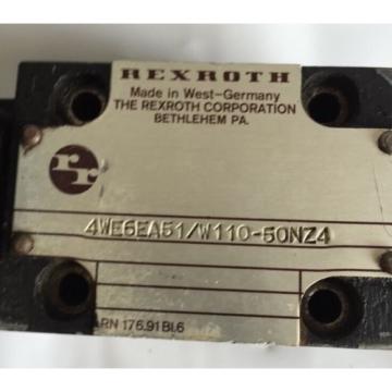 REXROTH 4WE6EA51/W110-50NZ4 DIRECTIONAL VALVE (H51-TOP)