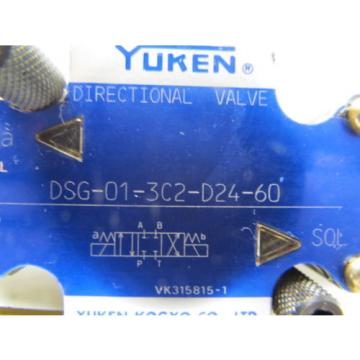 Yuken DSG-01-3C2-D24-60 Hydraulic directional solenoid valve double acting