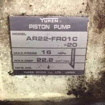 YUKEN PISTON PUMP AR22-FR01C-20