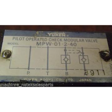 Yuken Pilot Operated Check Modular Valve MPW-01-2-40 _ MPW01240
